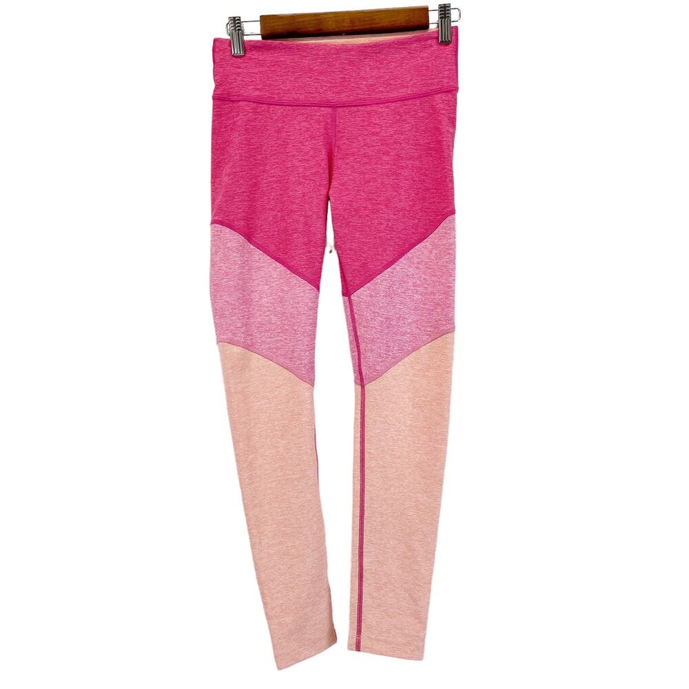 Outdoor Voices Womens S Pink Ombre 7/8‎ Leggings Colorblock Activewear Pants